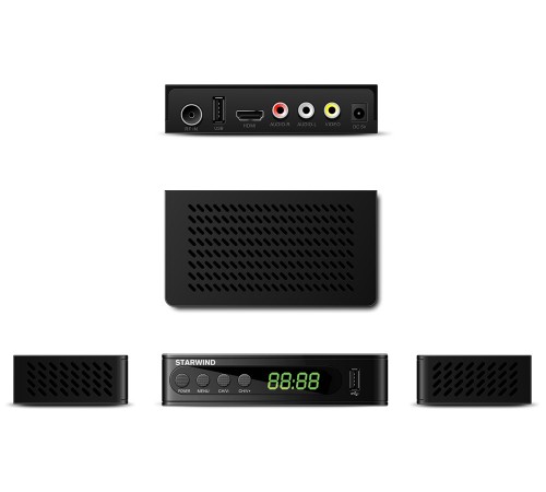 Ресивер DVB-T2 Starwind CT-200 черный