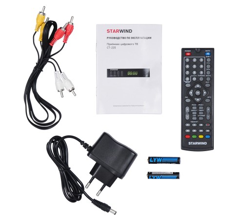 Ресивер DVB-T2 Starwind CT-220 черный Ресивер DVB-T2 Starwind CT-220 черный