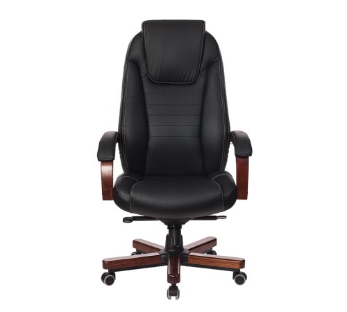Кресло руководителя Бюрократ T-9923WALNUT черный кожа крестовина металл/дерево