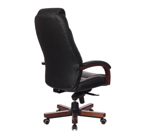 Кресло руководителя Бюрократ T-9923WALNUT черный кожа крестовина металл/дерево