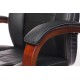 Кресло руководителя Бюрократ T-9923WALNUT черный кожа крестовина металл/дерево