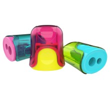 Точилка для карандашей ручная Deli ER01100 U-touch 2 отверстия пластик ассорти дисплей