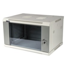 Шкаф коммутационный Lanmaster (TWT-CBWPG-9U-6X4-GY) настенный 9U 600x400мм пер.дв.стекл 60кг серый