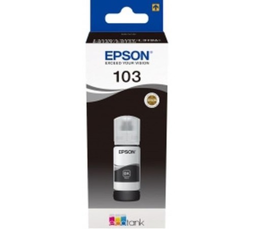 Картридж струйный Epson 103BK C13T00S14A черный (4500стр.) (65мл) для Epson L3100/3110/3150
