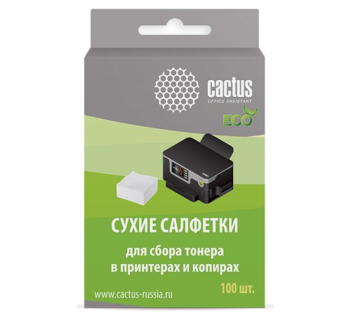 Салфетки Cactus CS-P2003E для сбора тонера 100шт сухих Салфетки Cactus CS-P2003E для сбора тонера 100шт сухих