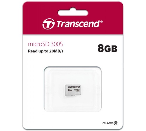 Флеш карта microSDHC 8Gb Class10 Transcend TS8GUSD300S w/o adapter