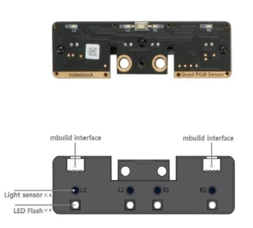 Датчик линии и цвета Quad RGB Sensor
