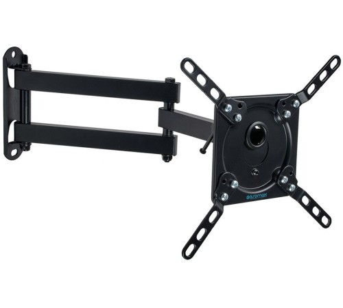 Кронштейн для телевизора Kromax DIX-14 черный 15"-42" макс.20кг настенный поворотно-выдвижной и наклонный