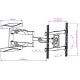 Кронштейн для телевизора Kromax ATLANTIS-60 черный 26"-65" макс.40кг настенный поворотно-выдвижной и наклонный
