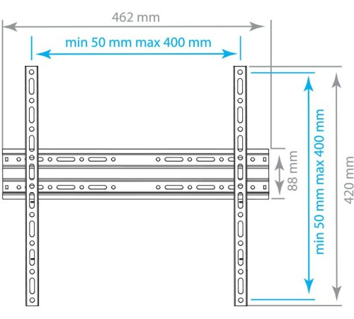 Кронштейн для телевизора Arm Media PLASMA-3 new черный 22"-65" макс.55кг настенный фиксированный
