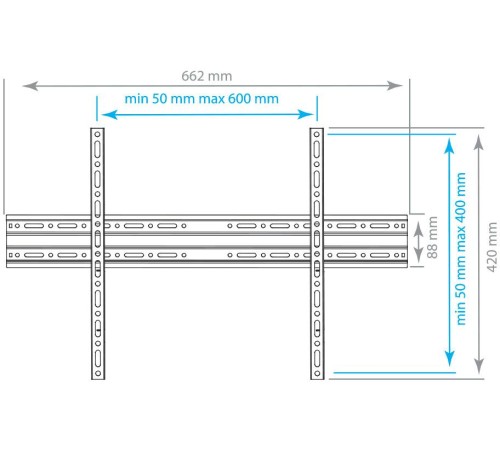 Кронштейн для телевизора Arm Media PLASMA-1 new черный 32"-90" макс.55кг настенный фиксированный