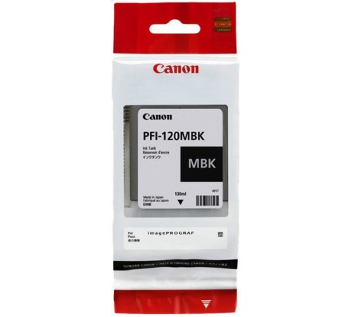 Картридж струйный Canon PFI-120 MBK 2884C001 черный матовый (130мл) для Canon imagePROGRAF TM-200/205