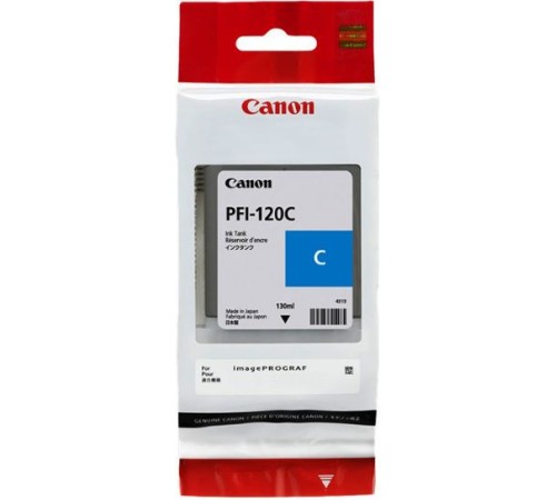 Картридж струйный Canon PFI-120 C 2886C001 голубой (130мл) для Canon imagePROGRAF TM-200/205