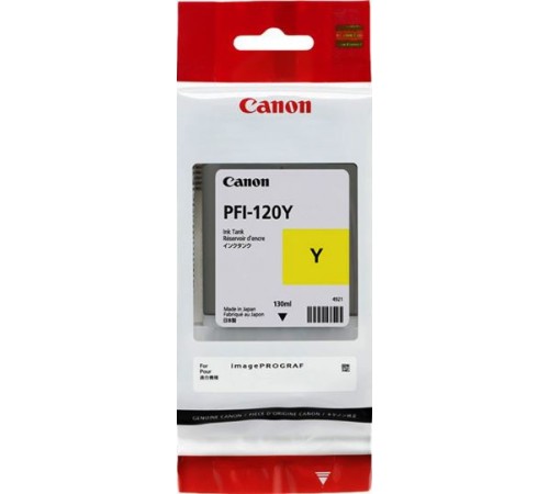 Картридж струйный Canon PFI-120 Y 2888C001 желтый (130мл) для Canon imagePROGRAF TM-200/205