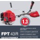 Триммер бензиновый Fubag FPT 43R 1300Вт 1.77л.с. разбор.штан. реж.эл.:леска/нож