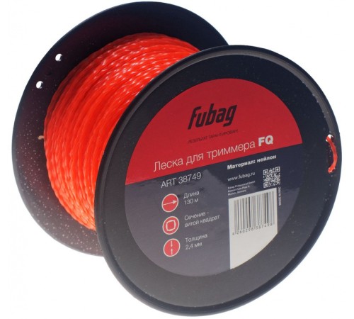 Fubag Триммерная леска FQ сечение витой квадрат L 130 м * 2.4 мм [38749]