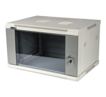 Шкаф коммутационный Lanmaster (TWT-CBWPG-6U-6X4-GY) 6U 600x400мм пер.дв.стекл 60кг серый