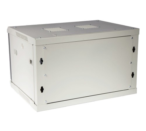 Шкаф коммутационный Lanmaster (TWT-CBWPG-6U-6X4-GY) 6U 600x400мм пер.дв.стекл 60кг серый