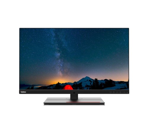 Монитор Lenovo P27u-20, черный/красный, 27", 16:9, IPS, 3840 x 2160, 4ms, 450cd, 60Hz, 2xHDMI, 1xDP, 3xUSB, USB-C, 1xThunderbolt, LAN, SPK HAS