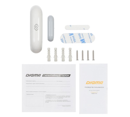 Датчик открытия двери/окна Digma DiSense D1 (DSD1) белый Датчик открытия двери/окна Digma DiSense D1 (DSD1) белый