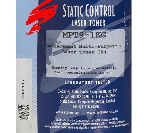 Тонер Static Control MPT9-1KG черный флакон 1000гр. для принтера HP LJ Pro PM401/ P2055/P3005/P3015 Тонер Static Control MPT9-1KG черный флакон 1000гр. для принтера HP LJ Pro PM401/ P2055/P3005/P3015