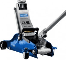 ЗУБР Профессионал Домкрат гидравлический подкатной T65, 2,5т, 90-360мм, [43057-2.5-K]