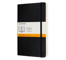 Блокнот Moleskine CLASSIC SOFT EXPENDED QP616EXP Large 130х210мм 400стр. линейка мягкая обложка черный