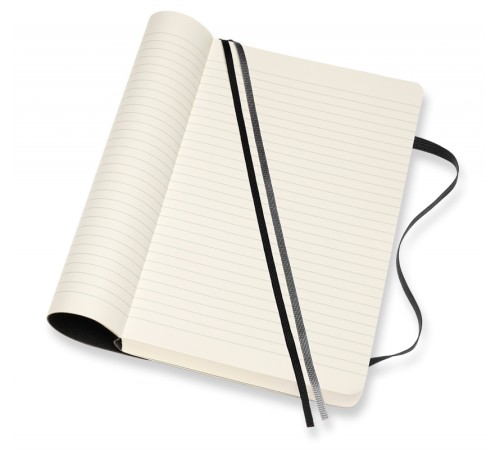 Блокнот Moleskine CLASSIC SOFT EXPENDED QP616EXP Large 130х210мм 400стр. линейка мягкая обложка черный