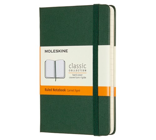 Блокнот Moleskine CLASSIC MM710K15 Pocket 90x140мм 192стр. линейка твердая обложка зеленый