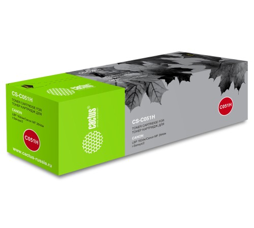 Картридж лазерный Cactus CS-C051H 051H черный (4100стр.) для Canon LBP 162dw/MF 264dw/267dw/269dw