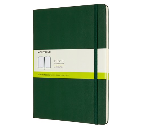 Блокнот Moleskine CLASSIC QP092K15 XLarge 190х250мм 192стр. нелинованный твердая обложка зеленый