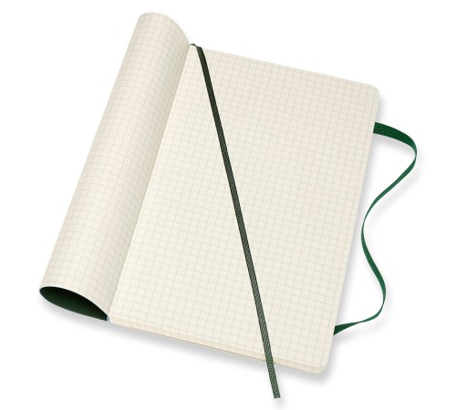 Блокнот Moleskine CLASSIC SOFT QP617K15 Large 130х210мм 192стр. клетка мягкая обложка зеленый