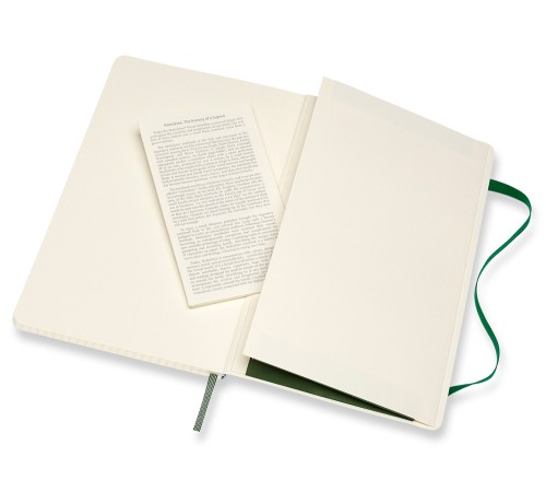 Блокнот Moleskine CLASSIC SOFT QP617K15 Large 130х210мм 192стр. клетка мягкая обложка зеленый