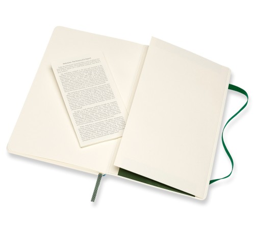Блокнот Moleskine CLASSIC SOFT QP618K15 Large 130х210мм 192стр. нелинованный мягкая обложка зеленый