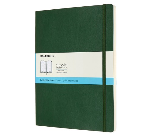 Блокнот Moleskine CLASSIC SOFT QP624K15 190х250мм 192стр. пунктир мягкая обложка зеленый