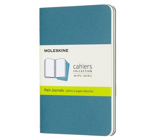 Блокнот Moleskine CAHIER JOURNAL CH013B44 Pocket 90x140мм обложка картон 64стр. нелинованный голубой (3шт)