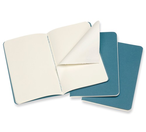 Блокнот Moleskine CAHIER JOURNAL CH013B44 Pocket 90x140мм обложка картон 64стр. нелинованный голубой (3шт)