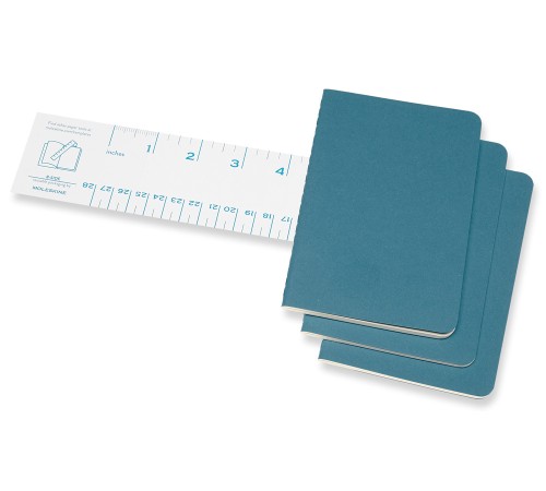 Блокнот Moleskine CAHIER JOURNAL CH013B44 Pocket 90x140мм обложка картон 64стр. нелинованный голубой (3шт)