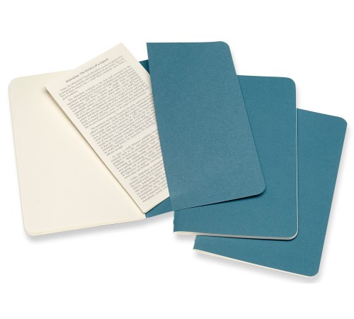 Блокнот Moleskine CAHIER JOURNAL CH013B44 Pocket 90x140мм обложка картон 64стр. нелинованный голубой (3шт)