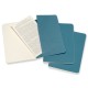 Блокнот Moleskine CAHIER JOURNAL CH013B44 Pocket 90x140мм обложка картон 64стр. нелинованный голубой (3шт)