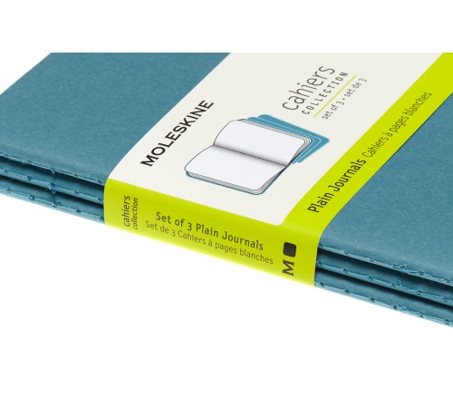 Блокнот Moleskine CAHIER JOURNAL CH013B44 Pocket 90x140мм обложка картон 64стр. нелинованный голубой (3шт)