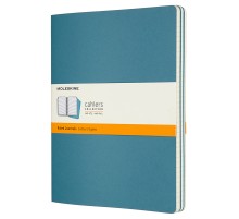 Блокнот Moleskine CAHIER JOURNAL CH023B44 XLarge 190х250мм обложка картон 120стр. нелинованный голубой (3шт)
