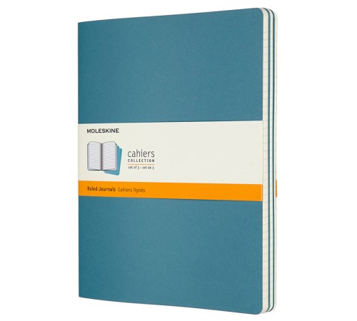 Блокнот Moleskine CAHIER JOURNAL CH023B44 XLarge 190х250мм обложка картон 120стр. нелинованный голубой (3шт)
