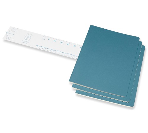 Блокнот Moleskine CAHIER JOURNAL CH023B44 XLarge 190х250мм обложка картон 120стр. нелинованный голубой (3шт)