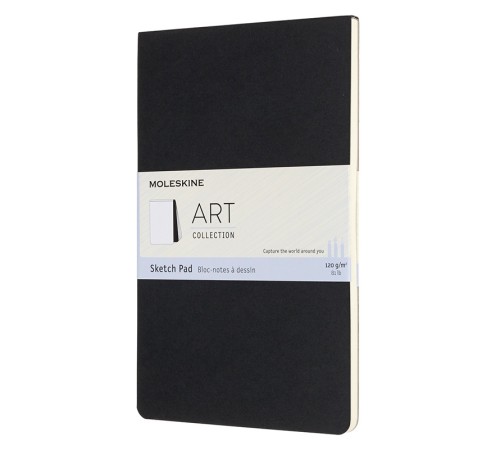Блокнот для рисования Moleskine ART SOFT SKETCH PAD ARTSKPAD3 Large 130х210мм 48стр. мягкая обложка черный Блокнот для рисования Moleskine ART SOFT SKETCH PAD ARTSKPAD3 Large 130х210мм 48стр. мягкая обложка черный