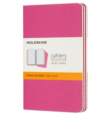Блокнот Moleskine CAHIER JOURNAL CH011D17 Pocket 90x140мм обложка картон 64стр. линейка розовый неон (3шт)
