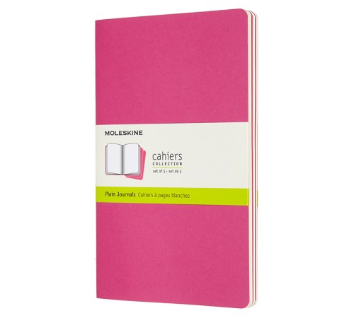 Блокнот Moleskine CAHIER JOURNAL CH018D17 Large 130х210мм обложка картон 80стр. нелинованный розовый неон (3шт)