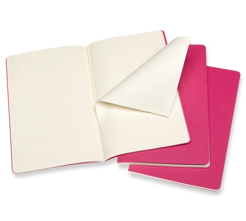 Блокнот Moleskine CAHIER JOURNAL CH018D17 Large 130х210мм обложка картон 80стр. нелинованный розовый неон (3шт)
