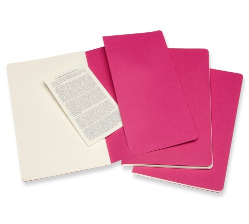 Блокнот Moleskine CAHIER JOURNAL CH018D17 Large 130х210мм обложка картон 80стр. нелинованный розовый неон (3шт)