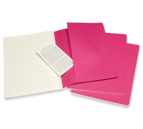 Блокнот Moleskine CAHIER JOURNAL CH021D17 XLarge 190х250мм обложка картон 120стр. линейка розовый неон (3шт) Блокнот Moleskine CAHIER JOURNAL CH021D17 XLarge 190х250мм обложка картон 120стр. линейка розовый неон (3шт)